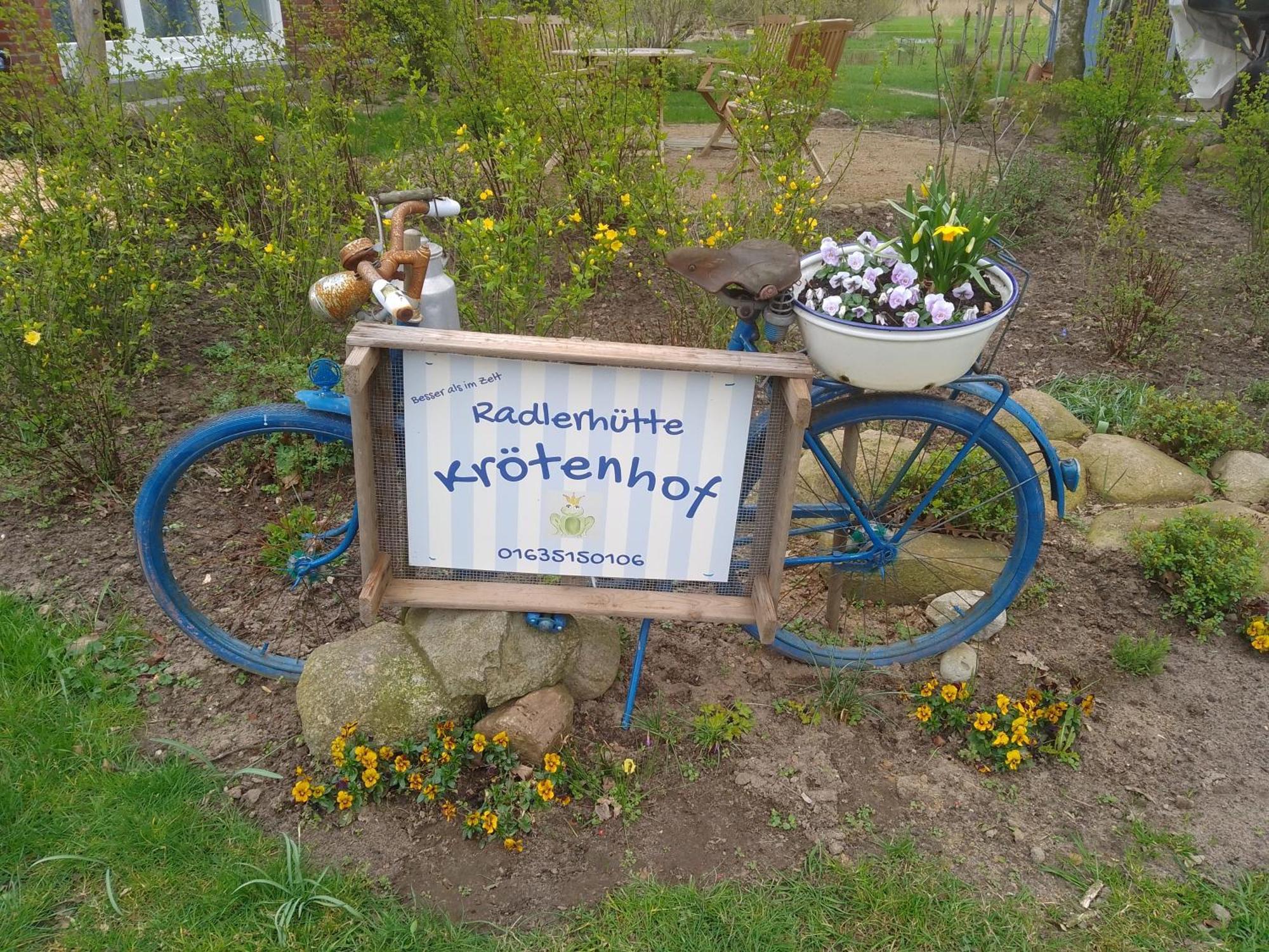 Huette Kroetenhof, Radfahrer Uebernachtung Barforde エクステリア 写真